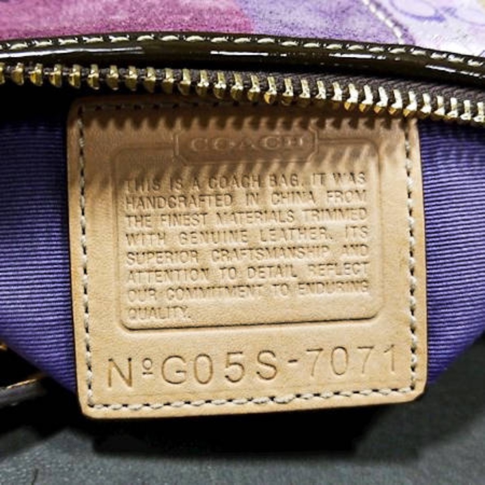 2 Vintage COACH Limited Ed Suede Patchwork Bags - Picture 3 of 8